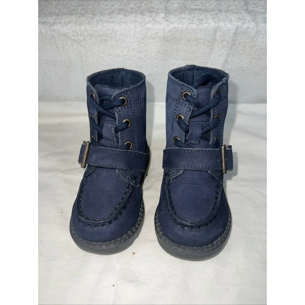 Polo Ralph Lauren Toddler Boys Ranger High ll Bear Boots Navy New Authentic Sz 4